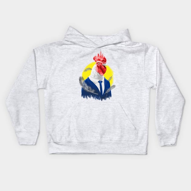 BUSINESS ROOSTER Kids Hoodie by ismailkocabas